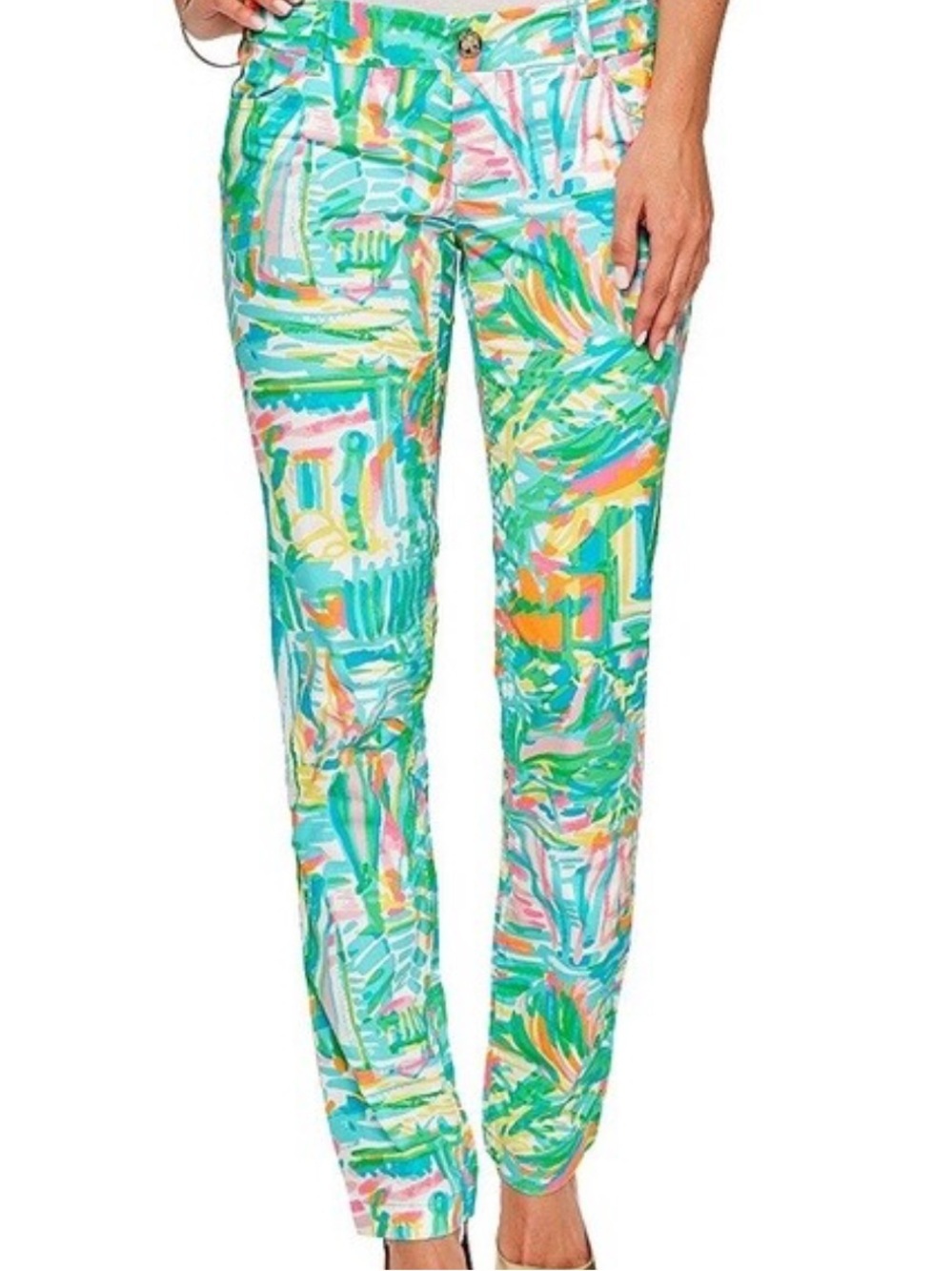 Lilly Pulitzer Multicolor Abstract Print Chinos